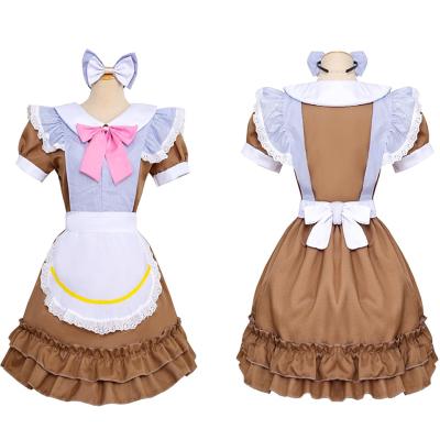 China Polyester cosplay cute maid sweet cat lolita clothes maid uniforms for ladies character costume for sale