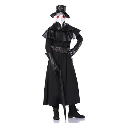 China Spandex New Style Plague Doctor Uniform Beak Punk Costume Style Adult Sexy Costume Man Adult Halloween Costume for sale