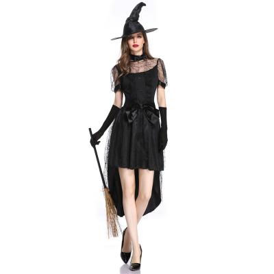 China Crepe Silk Crepe Silk Magic Ghost Fancy Dress Halloween Witch Costume Adult Women Moment Halloween Witch Costume Cute COSPLAY Dress for sale