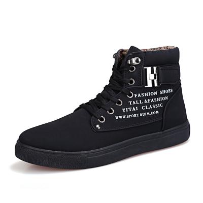 China 2021 Sweat-absorbent Fashionable Wholesale Customized Handsome Logo Men's High Top Senakers Other Fashionable Canvas Shoes for sale