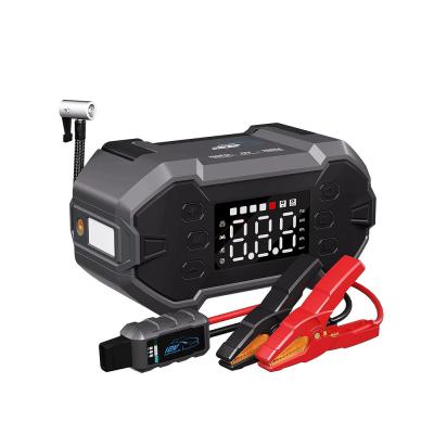 China Total Output 18W Car Emergency Battery 4 in 1 Jump Starter With Air Inflator 12V Battery Pack Lithium Battery for sale