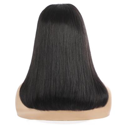 China Water Wave Wig Style Human Pre Plucked Lace Frontal Wig For Women 100% Black Hot Sale Brazilian Dark for sale