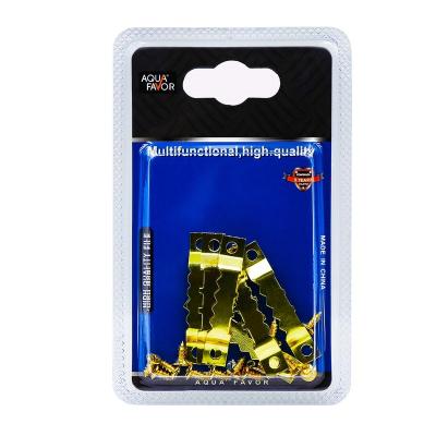 China Heavy Industry Copper-plated Sawtooth Photo Frame Hook With Screws, Packing Can Be Customized, Exclusive In Shopping Malls And Supermarkets for sale