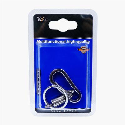 China Customizable Belt Clip Key Chain Carabiner Buckle Metal Accessories Stainless Steel Packing Stainless Steel Anti-lost Buckle Hanging Retractable Key Chain for sale