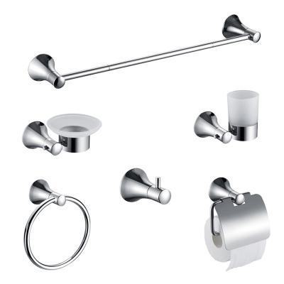 China Modern 304 Stainless Steel Bathroom Set Hotel Modern Home Set 6 Pieces Bathroom Accessory for sale