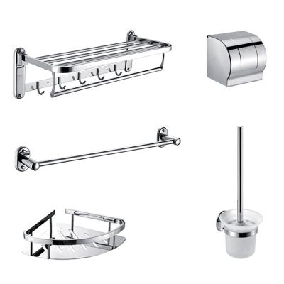 China Viable Wholesale Cheap Bath Five-pieces Stainless Steel Bathroom Accessory Set for sale