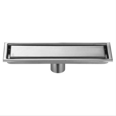 China Stainless Steel Linear Tile Modern Linear Long Insert Shower Invisible Floor Drain for sale