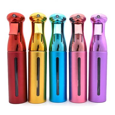 China Cruelty-free/No Animal Testing Salon 300ml Hairdressing Sprayer Bottle Electroplate Continuous Hair Mist Spray Bottle for sale