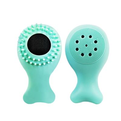 China Soft Skin Manual Facial Massage Detergent Exfoliator Whale Silicone Face Wash Cleansing Brush for sale