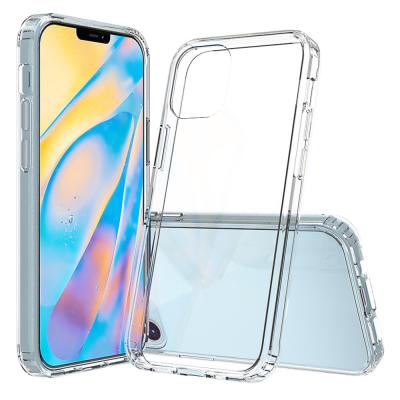 China Shockproof 2 in 1 Crystal Clear Acrylic Scratch Resistant Phone Case for Apple iphone 12 12pro 12pro 12mini max for sale