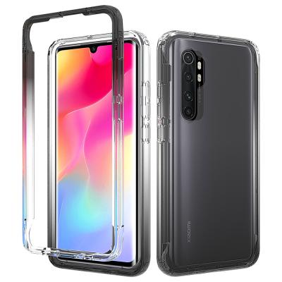 China Ombre Perfect High Transparent Color Anti-fall Fit Whole Cover Mobile Phone Case For Xiaomi Note 10 for sale