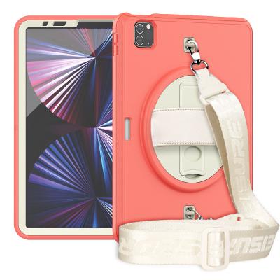 China Fashionable Thin 11 Inch Three-Belt Bracket Plate Pad Shell For Ipad Pro 2021 Case With Pen Groove Charging for sale