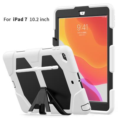 China Hybrid Kickstand Tablet Case For iPad 2019 10.2 Inch Solid PC Anti-drop Silicone Protective Case For Kid Protective Shell for sale