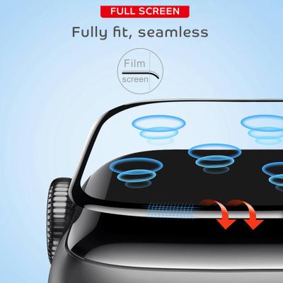 China Smart Watch Enhanced 3D Full Coverage Tempered Glass Screen Protector Compatible For Apple Watch Series 7/6/5/4 38mm 40mm 42mm for sale