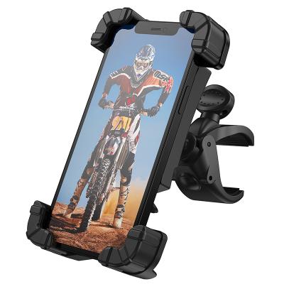 China 2021New Adjustable Unique Buckle Safe Lock Stable Design 360 Degree Free Rotation Bracket Motorcycle Bicycle Phone Holder for sale