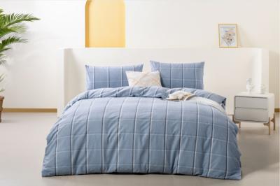 China OEM Twin Duvet Covers King Full Size Duvet Cover Blue Polyester Blended Flannel for sale