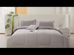 Eco Melange Cotton Recycled Polyester Blended Comforter Set,Sustainable Material,Soft and Breathable