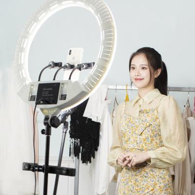 China 22 Inch Usb Beauty Studio Photo Dimmable 100W Selfie Visual Lamp Led Ring Light With 2M Tripod Stand Ring Shaped for sale