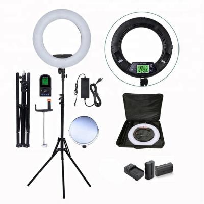 China 480 Led FE-480II 18 Inch 3200-5600K Selfie Video Light 96W Ring Lamp With Remote Ring Shape for sale