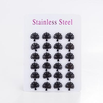 China CLASSIC Earings For Women 2021 Fashion Cute Korean Tree Of Life Stainless Steel Earrings brincos for sale