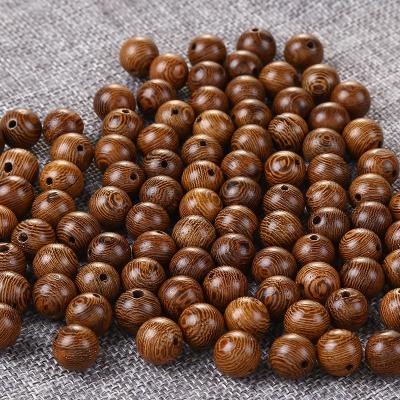 China Diy Wood Beads For Crafts 6mm 8mm 10mm Loose 12mm Beads For Bracelets Necklace Jewelry Making Dark Brown Natural Round Beads for sale