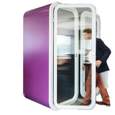 China Sound Insulation Mobile Portable Single Seater Private Office Meeting Pod Soundproof Phone Booth for sale