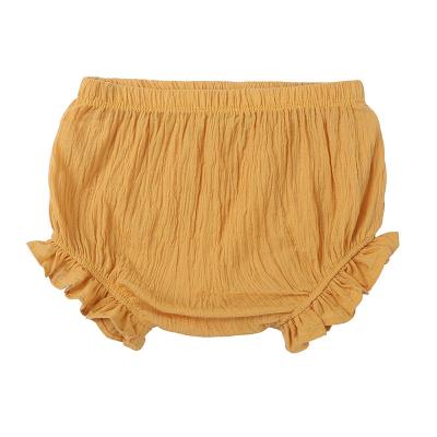 China Summer Baby Anti-pilling Bummies Waist Baby Tops Shorts Solid Color Casual Comfy Bloomers for sale