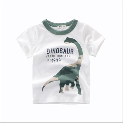 China 2020 New Cartoon Summer Design Cotton Anti-shrink Material Short Sleeve Kids Wear Baby Boy T-shirt for sale