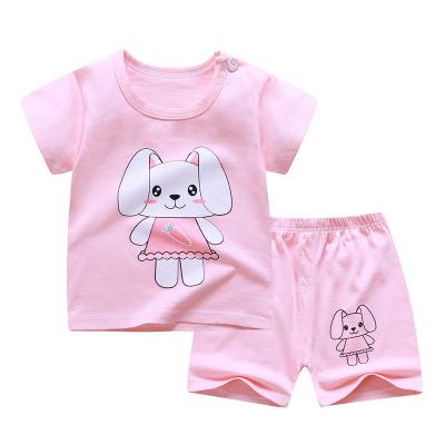 China Amazon Summer 100 Cotton Shorts Sleeve Anti-Shrink Clothing Sets Infant Baby Boy 2pcs Clothing Set for sale