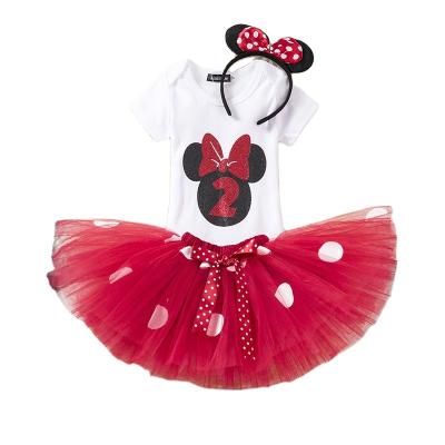 China High Quality Floral Mesh Skirt Anti-wrinkle Girl Dress Pettiskirt Babies Birthday Toddlers Dress for sale