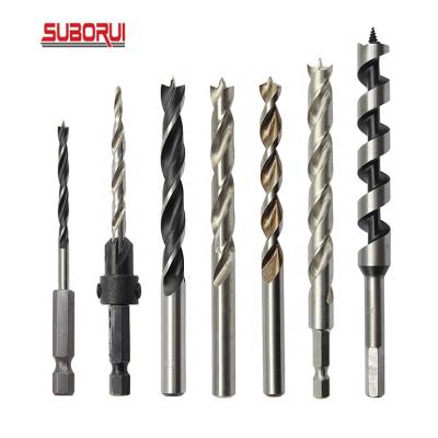 China Hex Leg Woodworking Tool CNC HSS Straight Wood Drilling Bit For Wood Working for sale