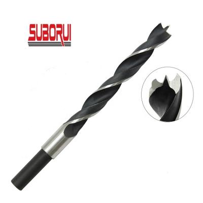 China Carbon Steel Rolled Double Leg Black Reduced Spline Woodworking Hand Tools For Wood Precision Hole Drilling BORUI020-1 for sale