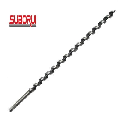 China Long Carbon Steel Impact Woodworking Auger Drill Bit Set For Bench Drill Electric Woodworking for sale