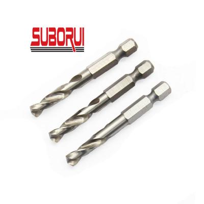 China Metal Drilling Hex Shank Un-Piece Hss Stubby Drill Bit Kit Size For Metal Drilling for sale