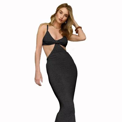 China Breathable Europe and the United States new dresses 2022 elegant slim sexy suspender skirt backless dress temperament for sale