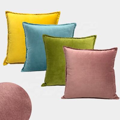 China 45X45cm Viable 32 X 50cm Plain Color Wholesale Pillow Covers Decorative Single Velvet Sofa Cushion Cover for sale