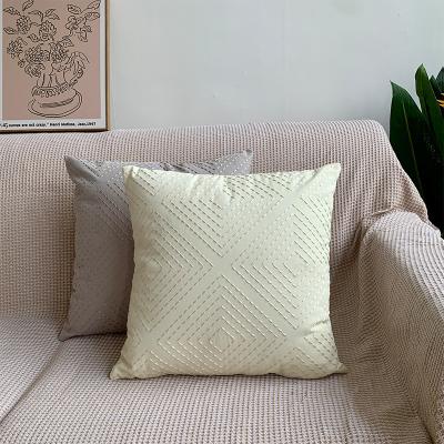 China Direct Embroidered Flower Cushion Cover Decoration Polyester Square Home Winter Dust Mite Plant Anti Dust Cushion Variety Crocheted for sale