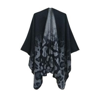 China Factory direct new street popular hot slit leopard print winter cashmere scarf travel winter cashmere scarf women's shawl for sale