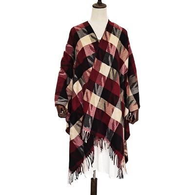 China Street European Border Gradient Amazon American Geometric Pattern Warm And Comfortable Women's Scarf Shawl for sale