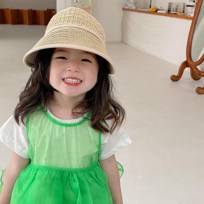 China Prevent Sunburn Travel Kids Breathable Cornice Outdoor Sunshade Other Sun Fit Baby Straw Hats for sale