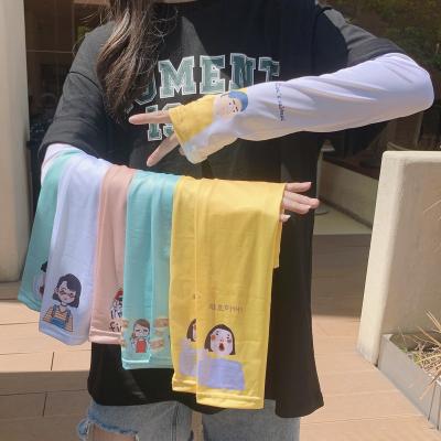 China Korean Cute Oasis Sun-protective Fashion Girl Style Arm Cover Forearm Cover Forearm Cover Hot Selling Korean Cute Women's Long Sleeve for sale