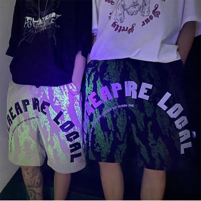 China Anti-wrinkle High Quality Fashion Camouflage Fluorescent Green Printed Quick Dry Shorts For Men Shorts for sale