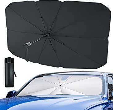 China Manufacturer Wholesale Cheap Car Sun Shade Cover 3 Fold Foldable Umbrella Windshield Umbrella CLASSIC For Front Automobile Internal for sale