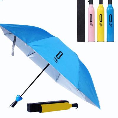 China Promotion Gift Rainproof Unique Umbrella Wine Bottle Folded Automatic Umbrella 3 Fold Wholesale for sale