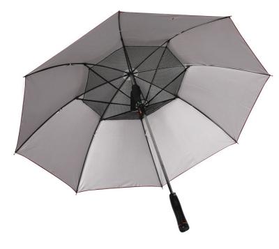 China Cool Polyester In Summer Air Condition Umbrella With Electric Fan for sale