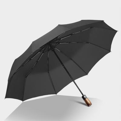 China Modern Foldable Windproof Automatic Travel Umbrella Large 3 Fold Folding Umbrella for sale