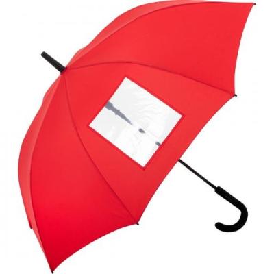 China Traditional Red Umbrella With Logo Right Clear Window Umbrella Custom Clear PVC Umbrella for sale