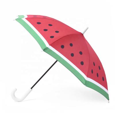 China CLASSIC Full Color Pattern Design Fruit Watermelon Upright Umbrellas For Kids Children Use for sale