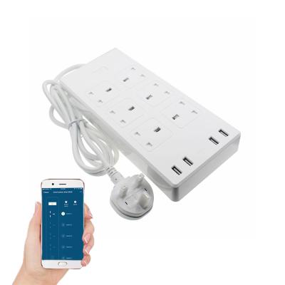 China High quality UK standard wifi EU voice extension smart control socket works usb wall charger and adapter for sale