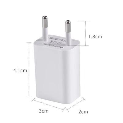 China Free Sample 5V 1A 5W USA EU Plug USB Wall Travel Portable Android Single Cell Phone Mobile Charger for sale